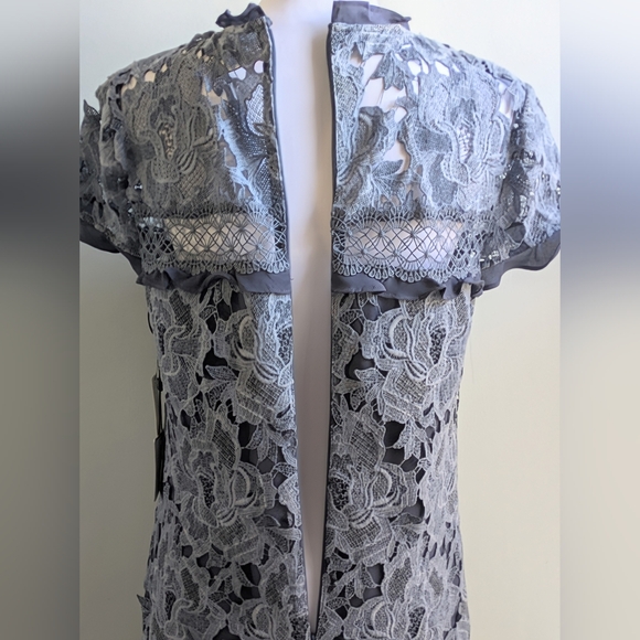 NWT....Laundry By Shelli Segal Lined Cutout Lace Midi Dress Size 10 - Picture 5 of 10